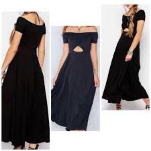 Free People Dance With Me Midi Dress in Black Sz XS